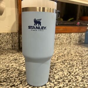 Stanley Sky Blue Travel Mug with Silver Trim